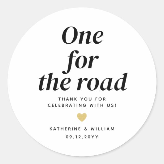 Een voor het weghuwelijk bedankt Snack Favor Bag Ronde Sticker (Voorkant)