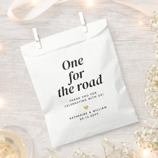 Een voor het wegverkeer dank je snack Favor Bag Bedankzakje (Geknipt)