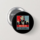 Eén voor Joe One voor Kamala Ronde Button 5,7 Cm (Voorkant /achterkant)