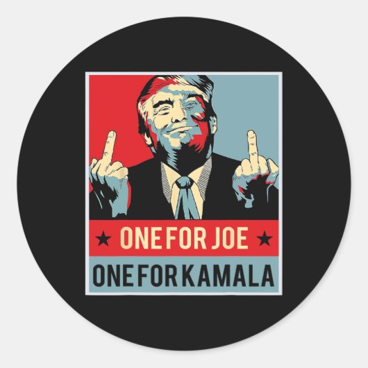 Eén voor Joe One voor Kamala Ronde Sticker (Voorkant)