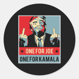 Eén voor Joe One voor Kamala Ronde Sticker