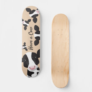 Een voorbeeld van een Cow Tan Black White Animal I Persoonlijk Skateboard