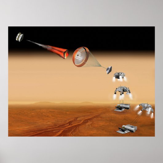 Een voorgestelde Mars Sample Return-missie. Poster (Voorkant)