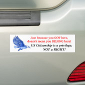 Een voorrecht, geen recht! bumpersticker (Op auto)