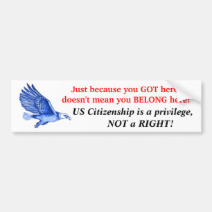Een voorrecht, geen recht! bumpersticker