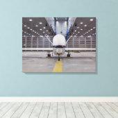 Een voorste uitzicht van een onbemand vliegtuig va canvas afdruk (Insitu (Houten vloer))