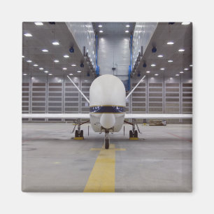 Een voorste uitzicht van een onbemand vliegtuig va magneet