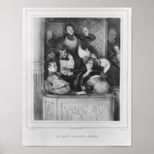 Een voortheaterdoos, gegraveerd door Julien Poster