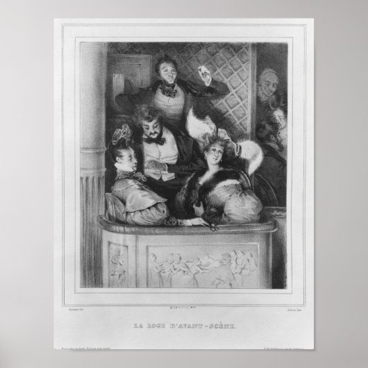 Een voortheaterdoos, gegraveerd door Julien Poster (Voorkant)
