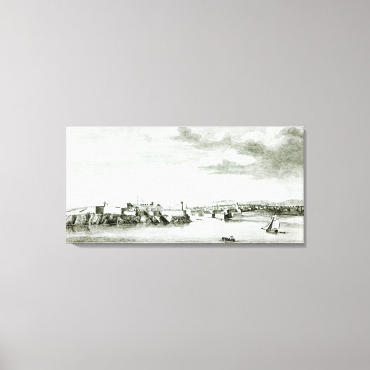 Een vooruitzicht op het kasteel van Moro en de sta Canvas Afdruk (Voorkant)