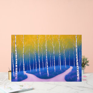 Een vork in de tijd - een boslandschap acryl bord