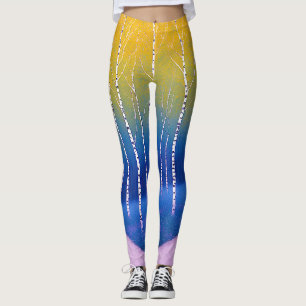 Een vork in de tijd - een boslandschap leggings