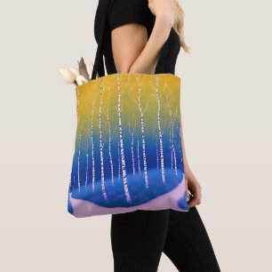 Een vork in de tijd - een boslandschap tote bag