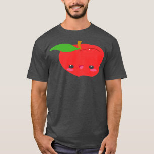 Een vorm van een appel met een schattige vrucht bo t-shirt