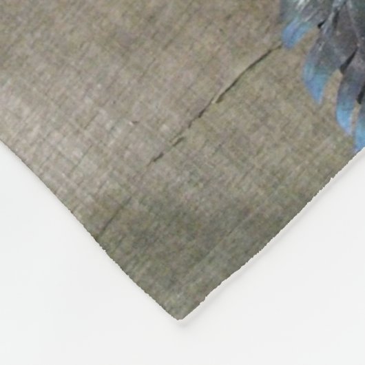 Een Vorwerks Chicken pair, Rooster en Hen Eating Fleece Deken (Hoek)