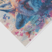 Een vos in de bloemen tissuepapier (Detail)