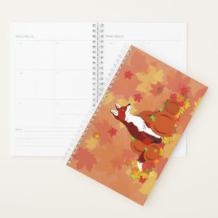 Een vos in de pompoen planner