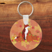 Een vos in de pompoen. sleutelhanger (Voorkant)