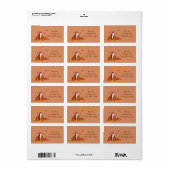 Een Vos in de Pompoenveld Etiket (Full Sheet)