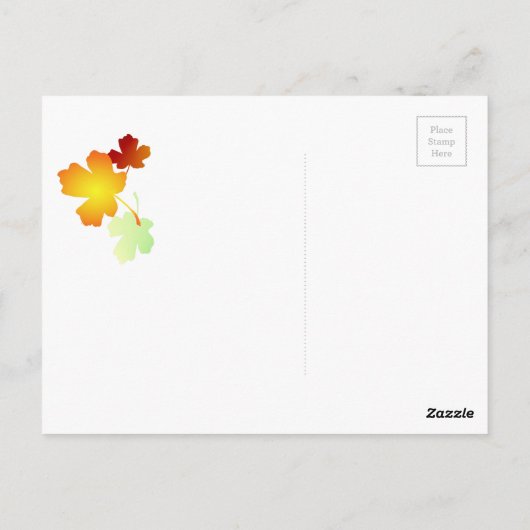 EEN VOS IN HERFST BRIEFKAART (Achterkant)