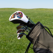 Een vos in hoofdtelefoon en bril golfheadcover (Insitu)