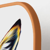 Een vos in hoofdtelefoon en bril pickleball paddle (Links Detail)