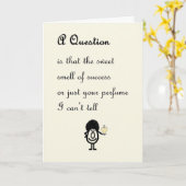 Een vraag die een grappig compliment verdient voor kaart (Gele Bloem)