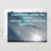 Een vraag van de Alien Briefkaart (Voorkant / Achterkant)