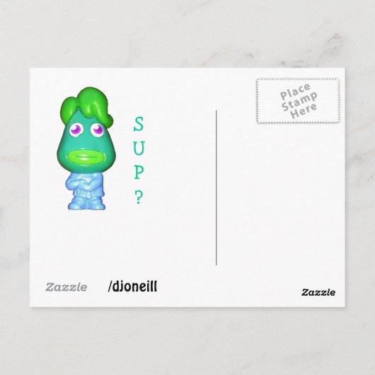 Een vraag van de Alien Briefkaart (Achterkant)