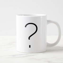 Een vraagteken grote koffiekop