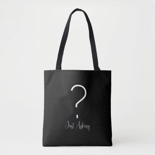 Een vraagteken tote bag (Voorkant)