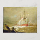 Een vrachtschip dokken briefkaart (Voorkant)