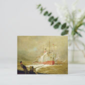 Een vrachtschip dokken briefkaart (Staand voorkant)