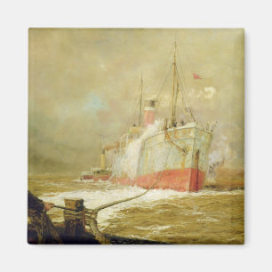 Een vrachtschip dokken magneet