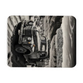 Een vrachtwagen in de woestijn magneet (Horizontaal)