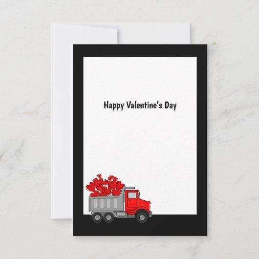 Een vrachtwagen vol Valentijnskaarten Bedankkaart (Achterkant)