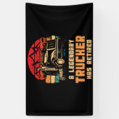 Een vrachtwagenchauffeur is gepensioneerd spandoek (Verticaal)