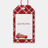 Een vrachtwagenlading met kerstcadeautjes Label Cadeaulabel (Achterkant)