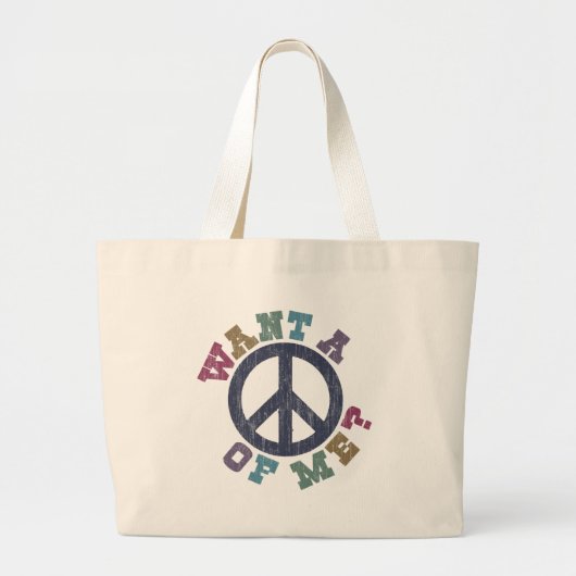 Een vrede voor mij grote tote bag (Voorkant)