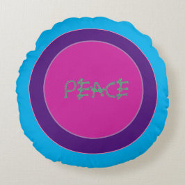 Een vredesembleem rond kussen