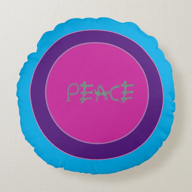 Een vredesembleem rond kussen (Voorkant)