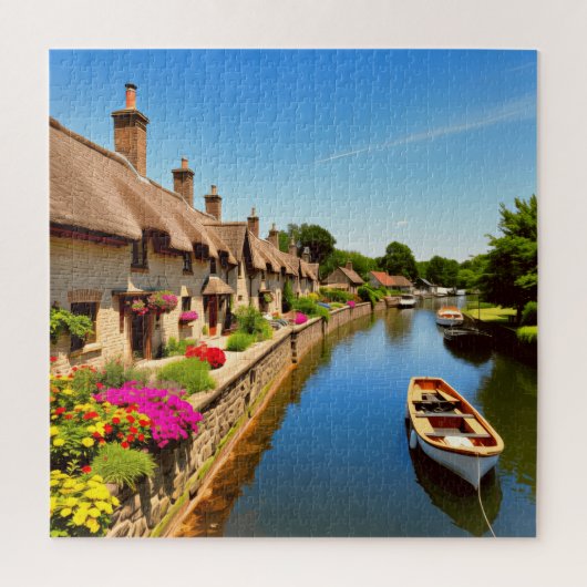 Een vredig kanaal legpuzzel (Verticaal)