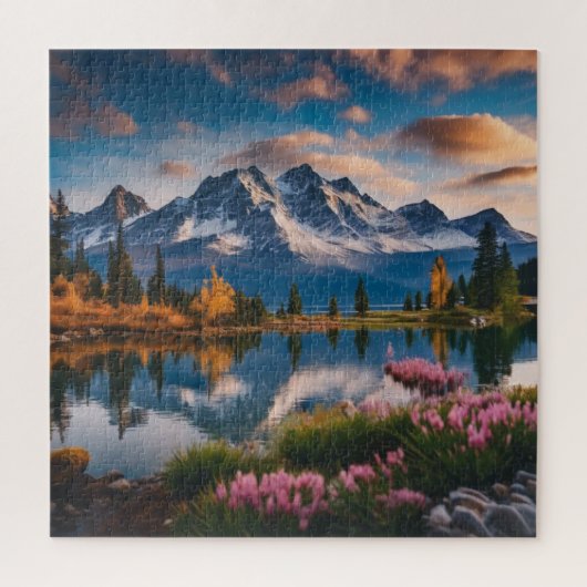 Een vredig meer legpuzzel (Verticaal)