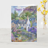 Een vredig Schots dorp Kaart (Gele Bloem)