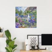 Een vredig Schots dorp Poster (Thuiskantoor)