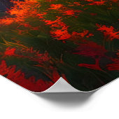 Een vredige boom bij de kalme wateren poster (Hoek)