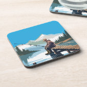 Een vredige ochtend Gevist vanaf de kade Bier Onderzetter (Linkerzijde)