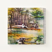 Een vreedzaam meer notitieboek (Achterkant)