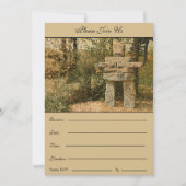 een vreedzaam staande inuksuk-uitnodiging feestdagenkaart (Voorkant)