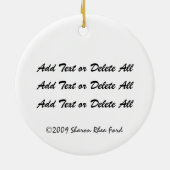 Een vreedzaam thema - Vredesgebaar Keramisch Ornament (Achterkant)